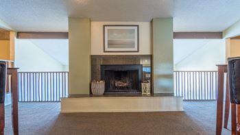 Somerpointe clubhouse with nice cozy fireplace 